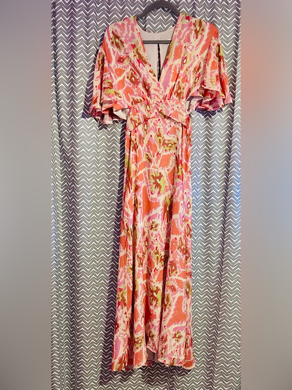 NWT Jane Wood Paris | Sammie Ikat Cut-out Maxi, size 40 (US8)
